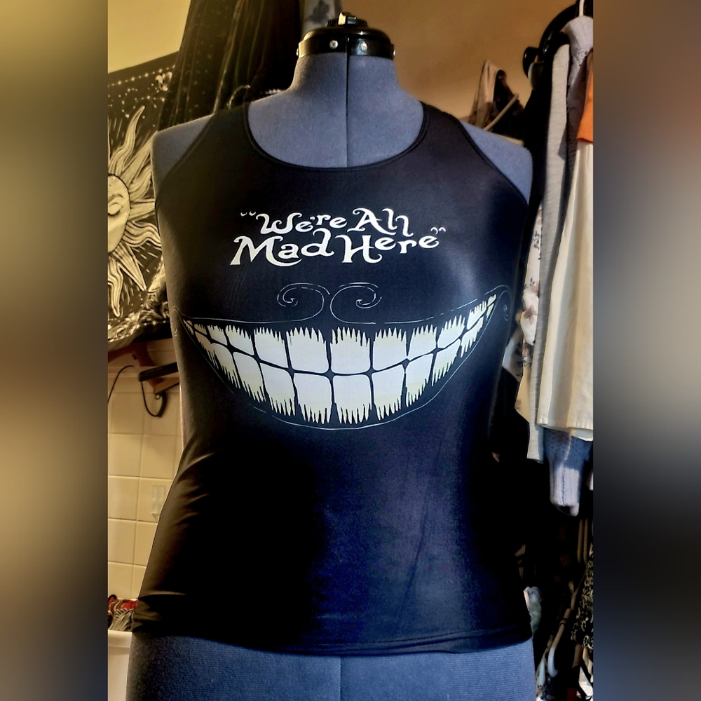 We're all mad here tank top